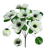 Штучні квіти букет анемони на Великдень із зеленою підставкою, 35см, фото 6