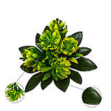 Штучна квіті букет бордюрна пластикова півонія-шишка, 18 см, фото 5