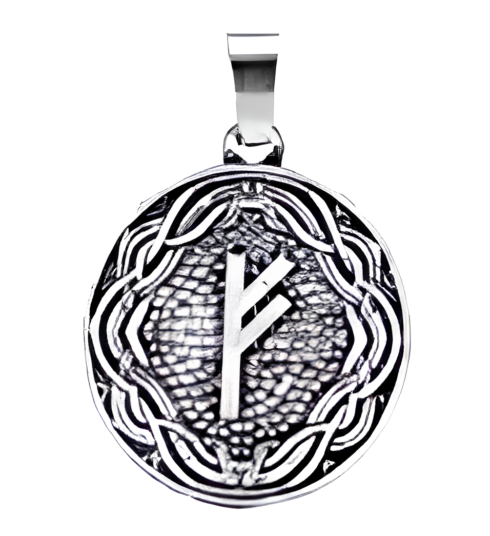 Підвіска кулон з руною Феху (Руна багатства), фото 1