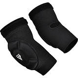 Налокітники спортивні RDX Hosiery Elbow Foam Black/White S, фото 3