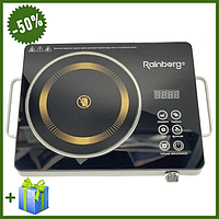 Плита електрична інфочервона з 4 режимами 3200 Вт Rainberg настільна сенсорна електроплита з дисплеєм