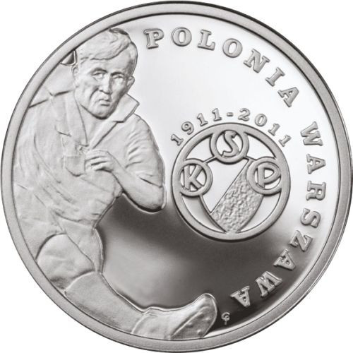 Польща 5 злотих, 2011 Польські футбольні клуби - Полонія Варшава Срібло 0.925, 7.07g, ø 24mm