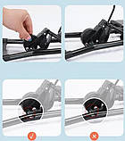 Дитячий шезлонг (крісло-гойдалка) бордовий + дуга з іграшками в подарунок, фото 9