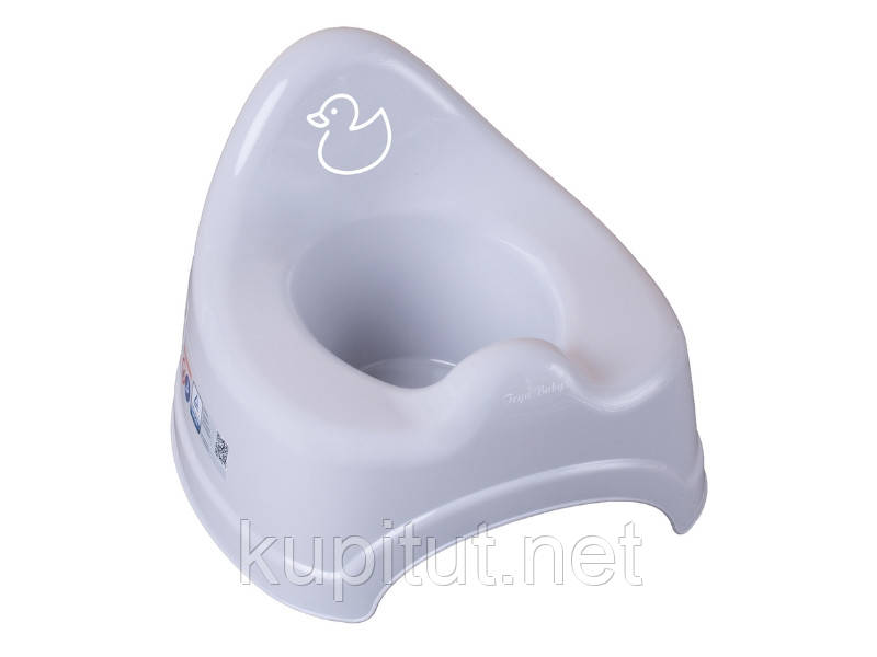 Горщик дитячий з музикою DUCK light gray, фото 1