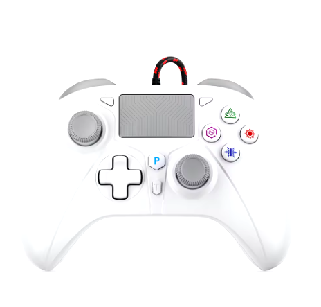 Джойстик провідний геймпад Gamepad ігровий універсальний PS5 PS4 Xbox 360 з підтримкою функції вібрації 3.5 мм Білий