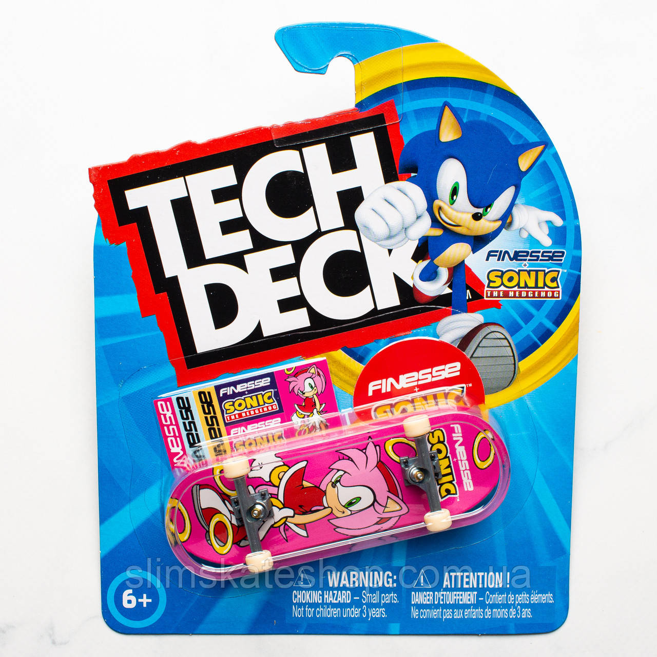 Фінгерборд Tech Deck Finesse + Sonic The Hedgehog Amy Rose Spin Master - колекційна серія