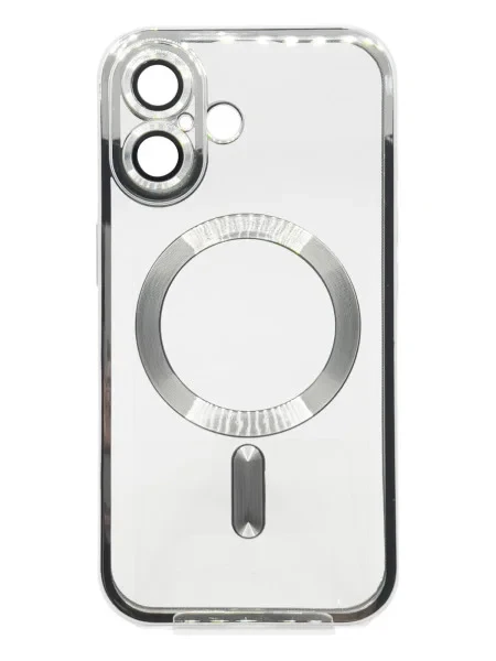 Чохол-накладка BeCover TPU Chrome Case (MagSafe) для Apple iPhone 16 Silver (712073), фото 1