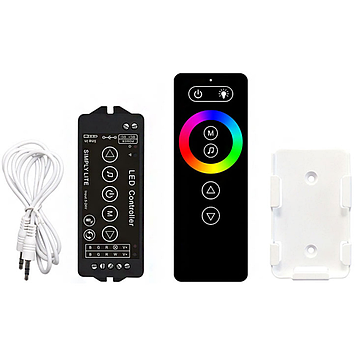 Контролер LED RGB RF Music 18А DC12-24V із сенсорним пультом