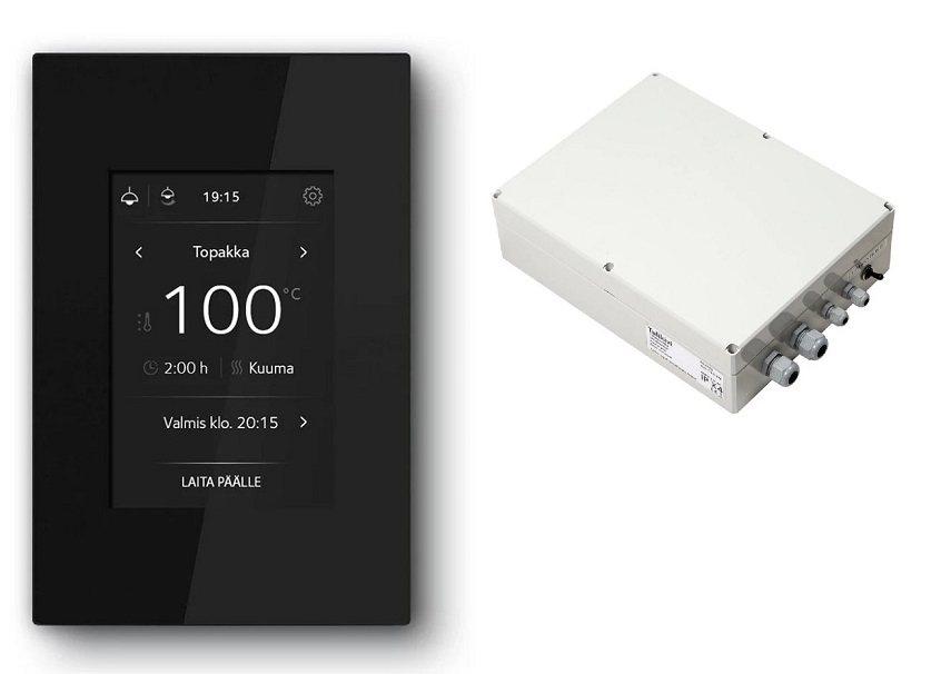 Пульт керування Tulikivi Touch Screen WIFI чорний + релейний блок (4,5-10,5 kW)