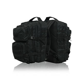Тактичний рюкзак 30 л чорний, військовий MOLLE, анатомічна спинка, регульовані лямки, для туризму, спорту, армії, Україна