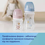 Пляшечка для годування антиколікова з широким отвором 240 мл. Canpol - рожева, фото 7
