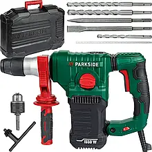 Перфоратор Parkside PBH 1550 C1 SDS-Plus ударний дриль 1550 Вт із долотом і набором свердел Німеччина