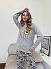 Жіноча піжама тепла COSY бавовна з начісом Baby Leo 2XL сіра, фото 4