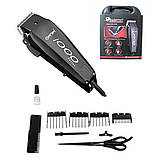 Машинка для стрижки волосся Gemei GM-1016 (8 насадок) / Машинка для стрижки мережева з ножицями, фото 8