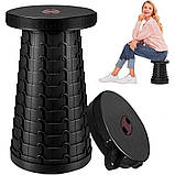 Складаний стілець Telescopic stool, Чорний / Розкладний телескопічний стілець для походів, фото 6