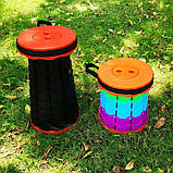 Складаний стілець Telescopic stool, Різнокольоровий / Розкладний телескопічний стілець для походів, фото 3