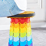 Складаний стілець Telescopic stool, Різнокольоровий / Розкладний телескопічний стілець для походів, фото 7