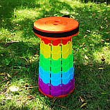 Складаний стілець Telescopic stool, Різнокольоровий / Розкладний телескопічний стілець для походів, фото 9