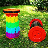 Складаний стілець Telescopic stool, Різнокольоровий / Розкладний телескопічний стілець для походів, фото 10