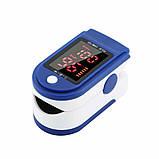 Портативний пульсоксиметр з кольоровим дисплеєм OLED LK87 / Цифровий пульсометр-оксиметр на палець, фото 3