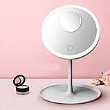 Настільне дзеркало з підсвічуванням та вентилятором Beauty Breeze Mirror, Біле / Косметичне кругле дзеркало, фото 5