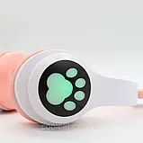 Бездротові навушники з котячими вушками, VZV-23M, Рожеві / Дитячі Bluetooth навушники з мікрофоном, фото 8