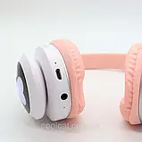 Бездротові навушники з котячими вушками, VZV-23M, Рожеві / Дитячі Bluetooth навушники з мікрофоном, фото 9
