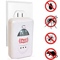 Ультразвуковий відлякувач комах та гризунів до 200 кв/м Pest Reject / Відлякувач шкідників від мережі