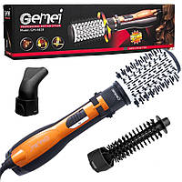 Фен щітка для волосся 3в1, 1000W, Gemei GM 4828 / Фен стайлер для укладання волосся з обертанням / Мультистайлер