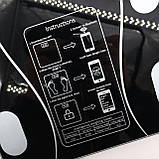 Смарт ваги до 180кг A-8003 з Bluetooth, Чорні / Розумні ваги підлогові з додатком, фото 4