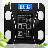 Смарт ваги до 180кг A-8003 з Bluetooth, Чорні / Розумні ваги підлогові з додатком, фото 5