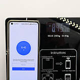 Смарт ваги до 180кг A-8003 з Bluetooth, Чорні / Розумні ваги підлогові з додатком, фото 7