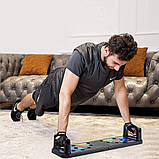 Дошка для віджимань 14в1 Foldable Push Up Board / Складна платформа для віджимань / Упори для віджимань, фото 3
