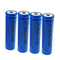 Комплект 4 шт Акумулятор 18650, 8800mAh, 3,7 В, Li-ion, X-BALOG/ Багаторазова літій-іонна батарея