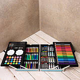Набір для малювання у валізі 145 предметів / Набір для творчості / Комплект предметів для творчості, фото 9