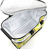 Складна термосумка з ручками 41x26x23 см / Сумка-холодильник для пікніка / Термоізоляційна сумка-кошик, фото 6