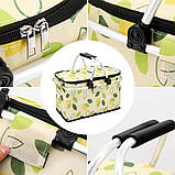 Складна термосумка з ручками 41x26x23 см / Сумка-холодильник для пікніка / Термоізоляційна сумка-кошик, фото 7