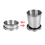 Складна склянка металева 250 мл / Розкладна склянка / Складана чашка / Похідна чашка, фото 4