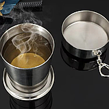 Складна склянка металева 250 мл / Розкладна склянка / Складана чашка / Похідна чашка, фото 5