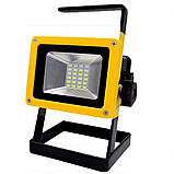 Набір 2шт Акумуляторний прожектор з 3 акумуляторами (24 LED, 30 Вт) D15 / Переносний ліхтар портативний, фото 3