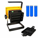 Набір 2шт Акумуляторний прожектор з 3 акумуляторами (24 LED, 30 Вт) D15 / Переносний ліхтар портативний, фото 4