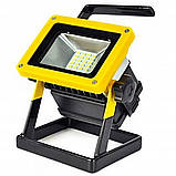 Набір 2шт Акумуляторний прожектор з 3 акумуляторами (24 LED, 30 Вт) D15 / Переносний ліхтар портативний, фото 6
