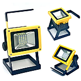Набір 2шт Акумуляторний прожектор з 3 акумуляторами (24 LED, 30 Вт) D15 / Переносний ліхтар портативний, фото 8
