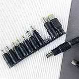 Кабель живлення для ноутбука і роутера з перехідниками 10в1, 65W, USB Type-C - DC / Шнур для зарядки ноутбука, фото 3