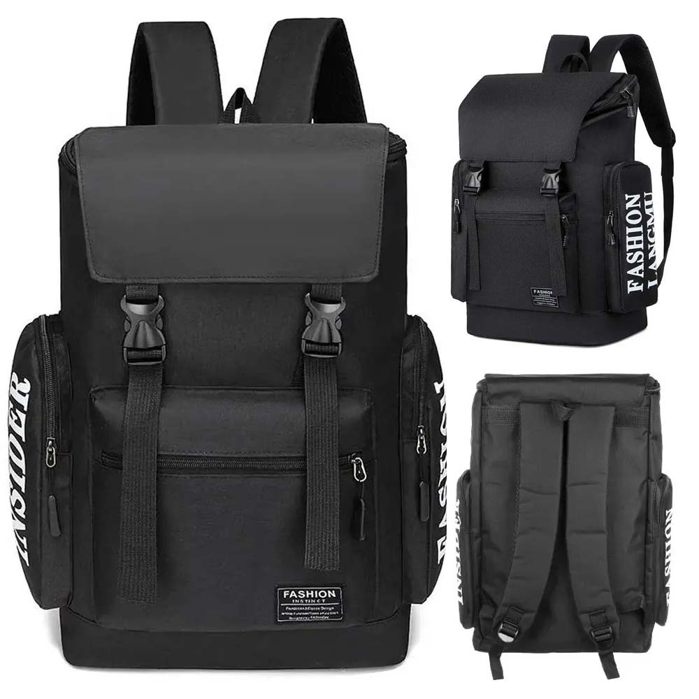 Міський рюкзак на 25л, 48х30х17см, Fashion Insider, Чорний / Багатофункціональний шкільний портфель, фото 1