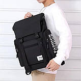 Міський рюкзак на 25л, 48х30х17см, Fashion Insider, Чорний / Багатофункціональний шкільний портфель, фото 2