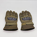 Рукавиці тактичні сенсорні із захистом -20° (розмір L-XXL), Хакі / Рукавиці зимові / Штурмові рукавиці, фото 3