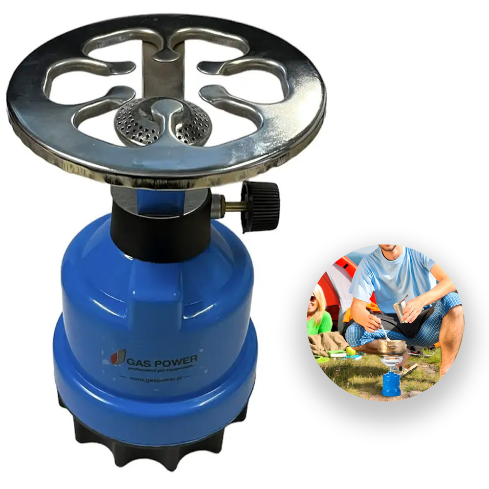 Газовий пальник туристичний Gas stove for tourist / Металева портативна плита для кемпінгу