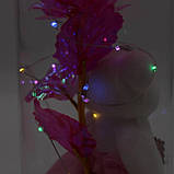 Вічна Троянда в колбі з ведмедиком 21 см + підсвітка / Нічник вічна роза / Подарункова троянда коханій, фото 8