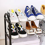 Підлогова полиця для взуття 5 ярусів, 69х41х19см / Поличка для взуття / Взуттєва полиця стелаж у вітальню, фото 4